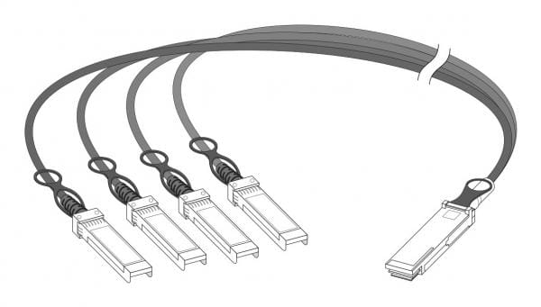 Extreme Networks 40G-AOC-QSFP4SFP10M