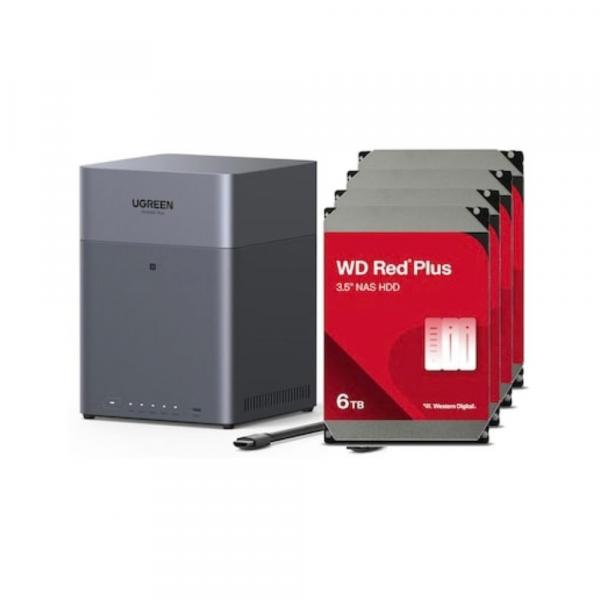Ugreen NASync DH4300 Plus Sistema NAS 4-Bay inclusi 4x WD WD60EFPX HDD - 6 - Server di Storage