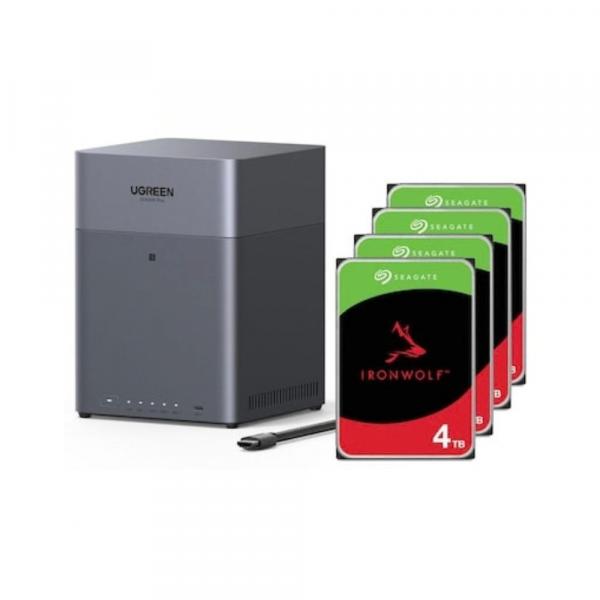 Ugreen NASync DH4300 Plus NAS System 4-Bay inkl. 4x Seagate IronWolf ST4000VN006 4 - Storage Server