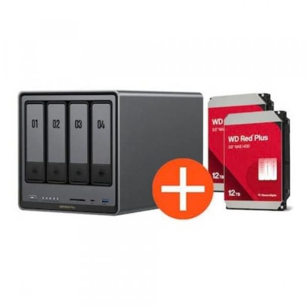Ugreen NASync DXP4800 Plus NAS System 4-Bay inkl. 2x WD WD120EFGX HDD - 12 - Storage Server