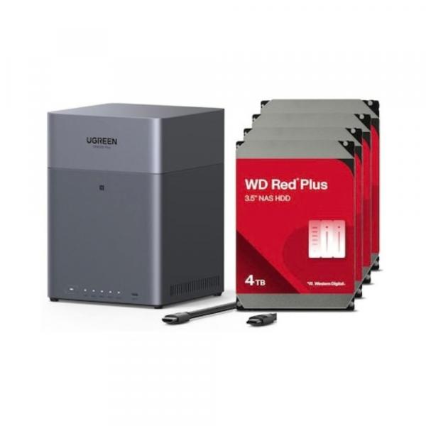 Ugreen NASync DH4300 Plus Système NAS 4 baies incluant 4x WD WD40EFPX HDD - 4 - Serveur de stockage