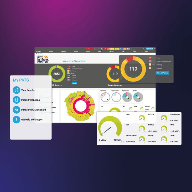 Vue d’ensemble PRTG