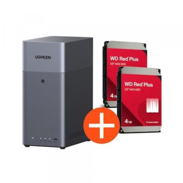 Ugreen NASync DH2300 NAS System 2-Bay incl. 2x WD WD40EFPX HDD - Storage Server